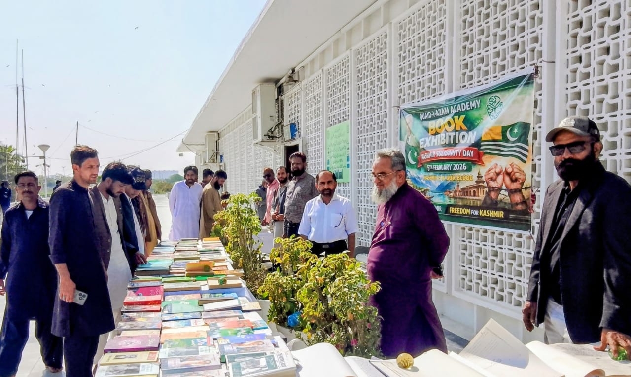 Quaid-i-Azam Academy organized a Book Exhibition on the eve of Kashmir Day on 5 February 2026 at Mazar e Quaid