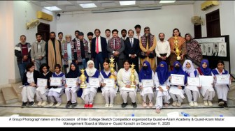 On 11 December 2025 Quaid-i-Azam Academy and Quaid-i-Azam Mazar Management Board organized an inter-colleges sketch making competition of Quaid-i-Azam. Students of different colleges participated in the event and shields and certificates awarded to the students stood 1st, 2nd and 3rd.
